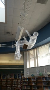 Bubble art made by Ashley students for the media center.