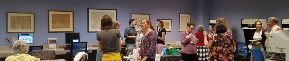 ACLA members mingling and snacking