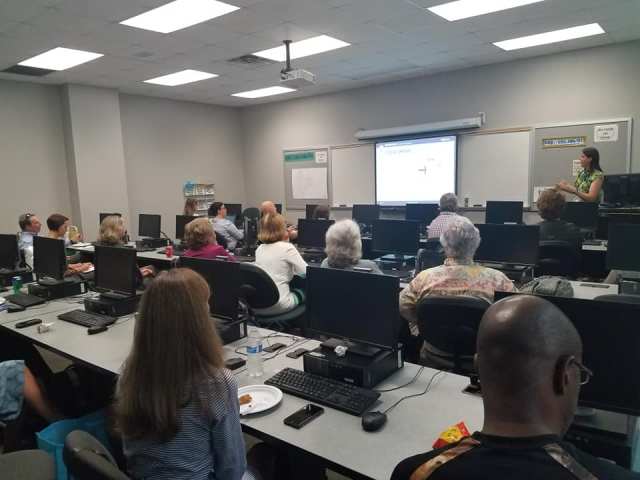 Patricia Dew presenting at the ACLA quarterly meeting